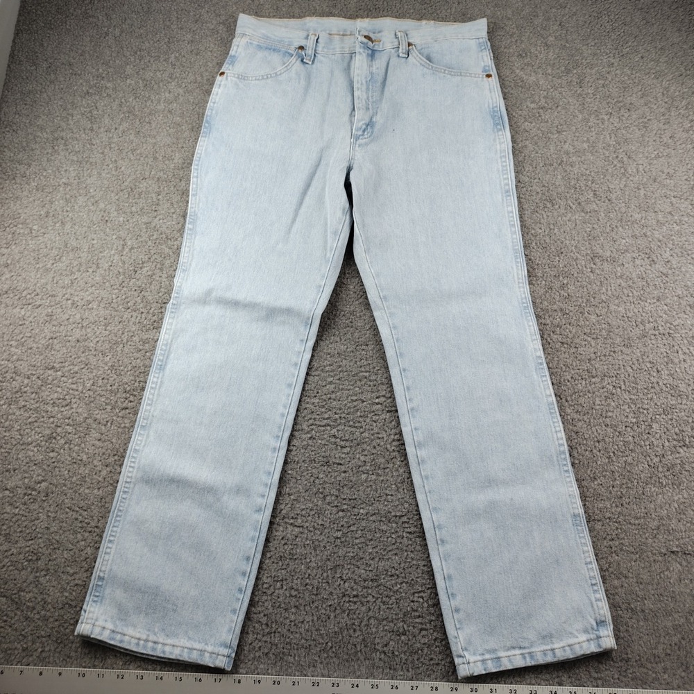 Wrangler Jeans Mens 34x30 Cowboy Cut Slim Fit Light Wash 936GBH NWT